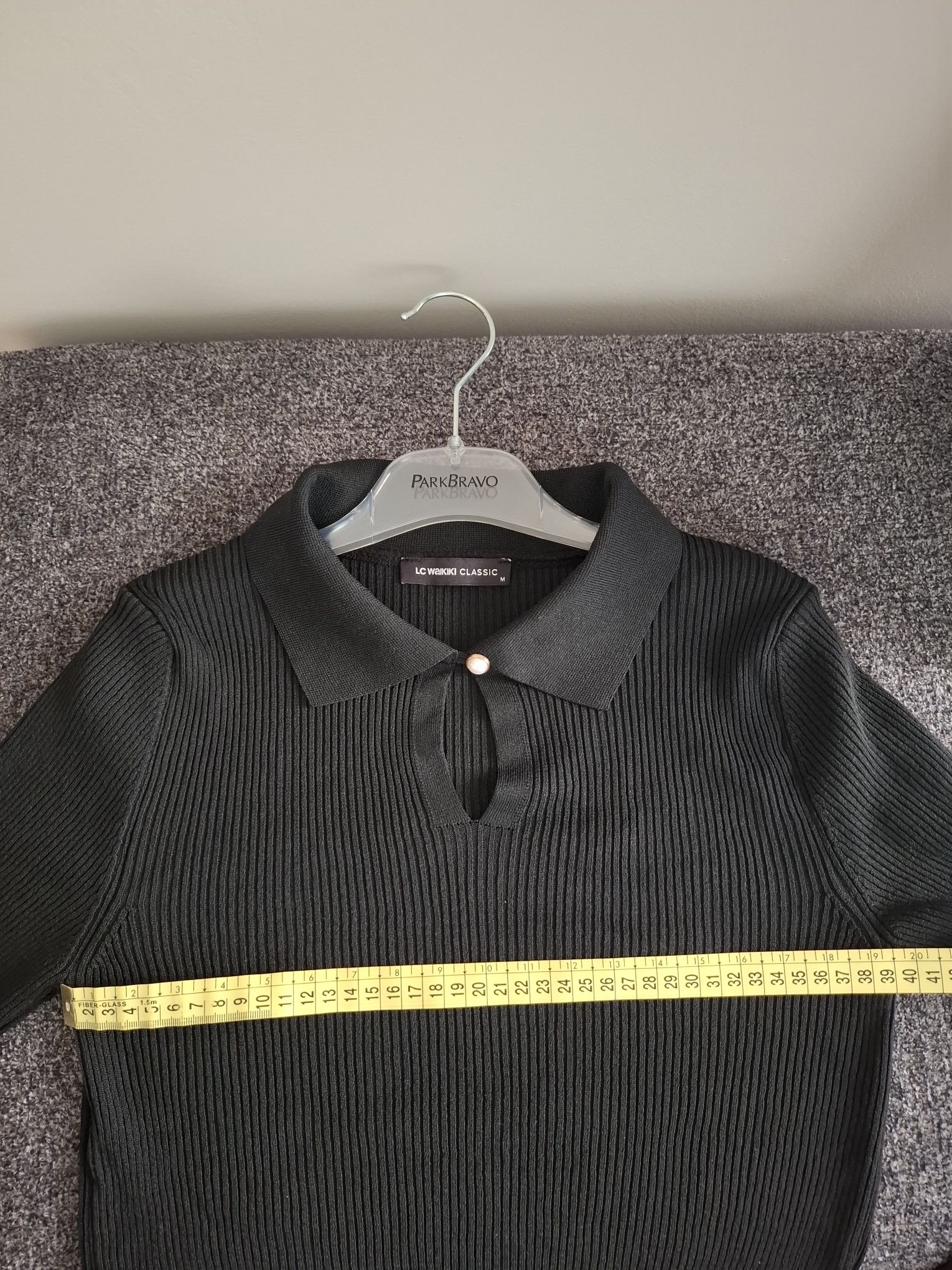 LCW Siyah Polo Yaka Triko Kazak — görsel 4/7
