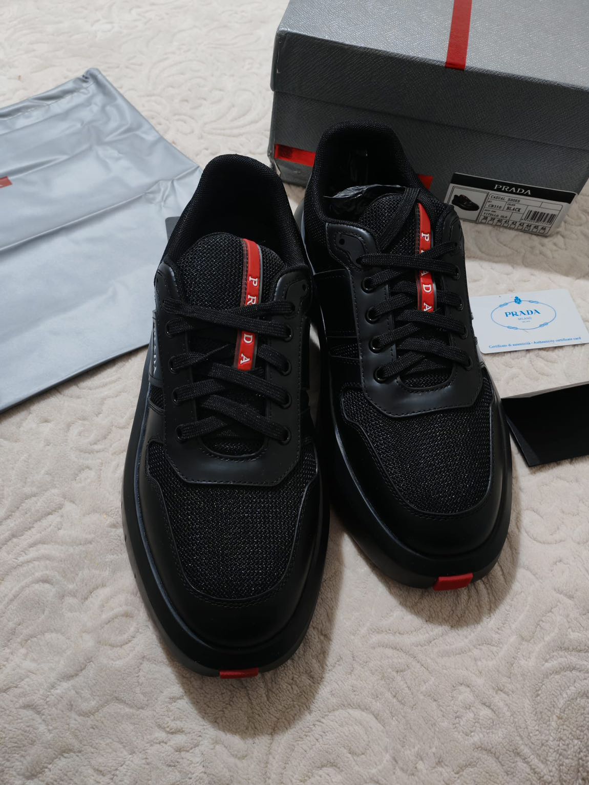 Siyah Prada Sneaker Erkek Ayakkabı — görsel 6/8