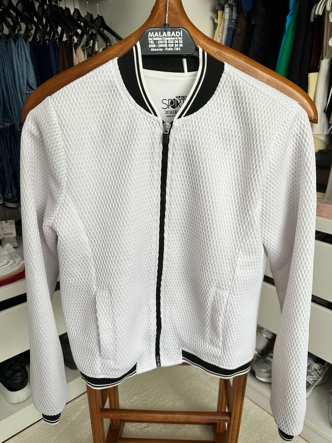 Koton Beyaz Bomber Ceket — görsel 3/4