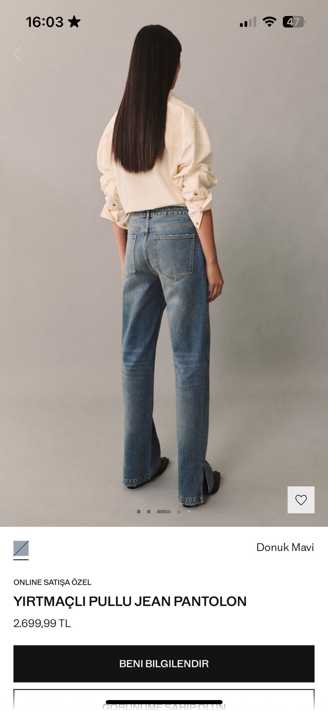 Mango pullu jean — görsel 3/7