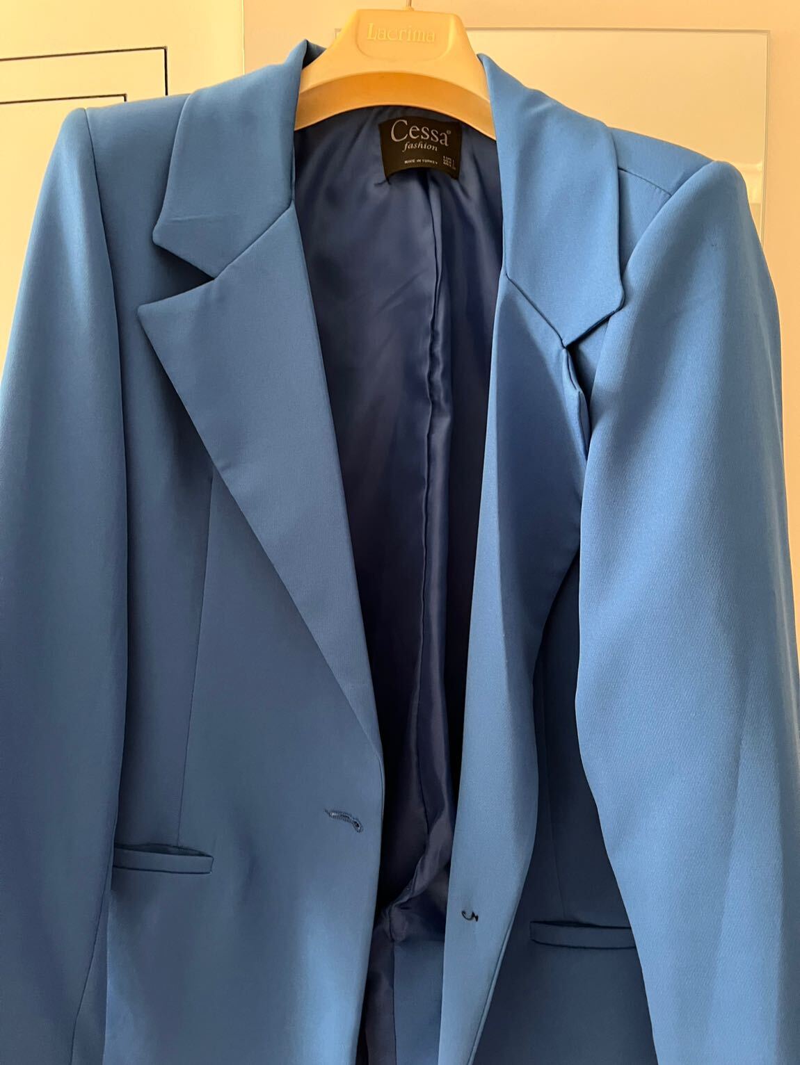 Kadın Mavi Tek Düğmeli Blazer Ceket — görsel 2/5