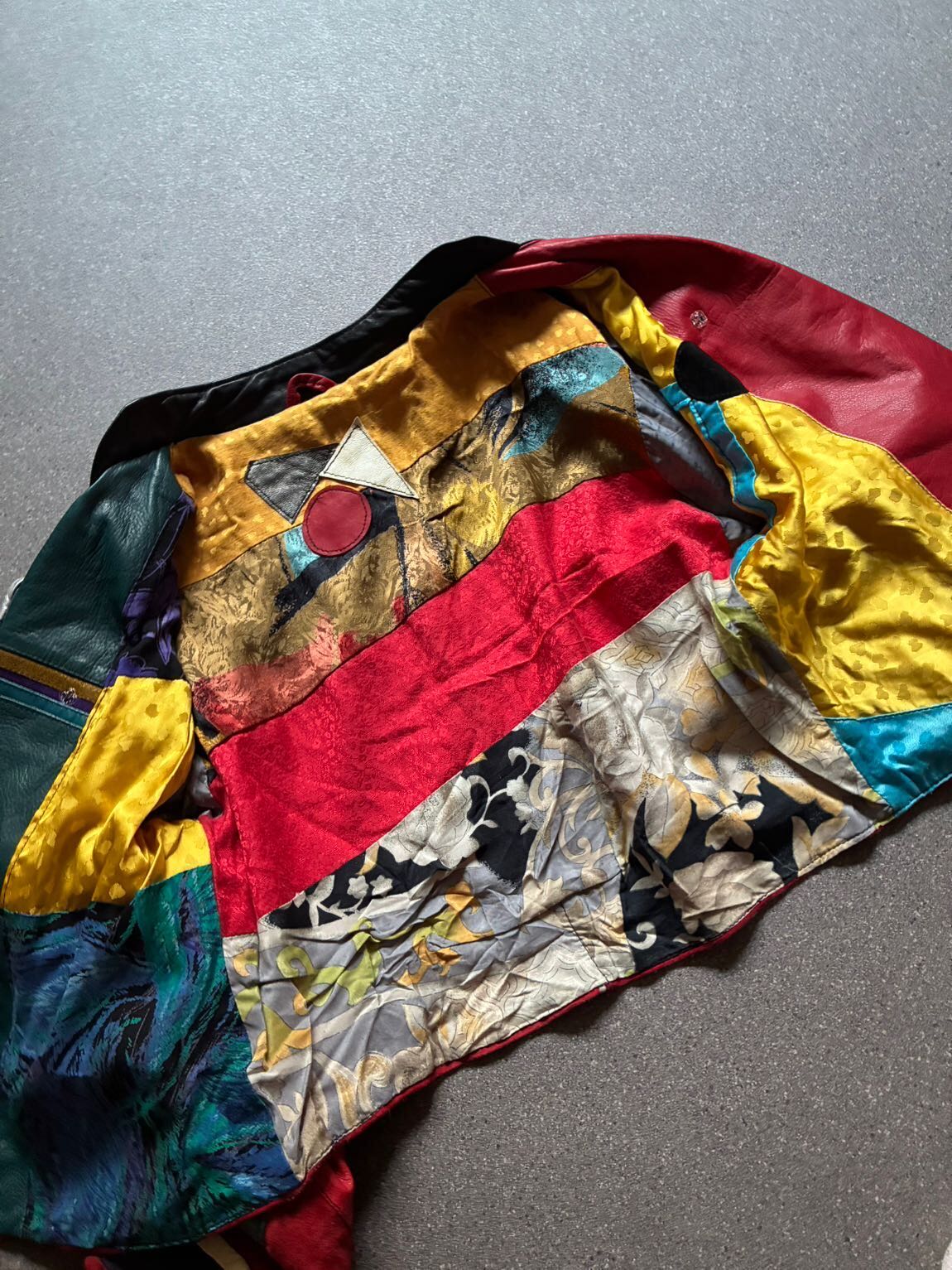 El Yapımı Art To Wear Vintage Deri Ceket — görsel 3/6