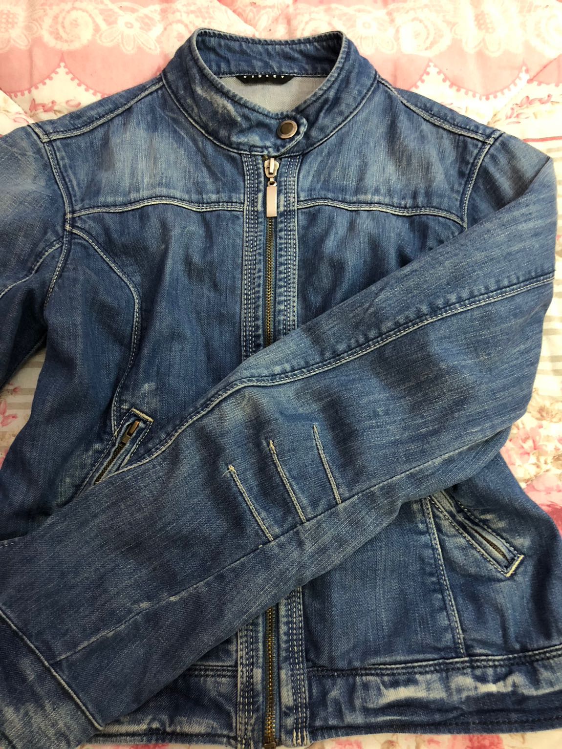 Vintage denim kot ceket — görsel 3/4