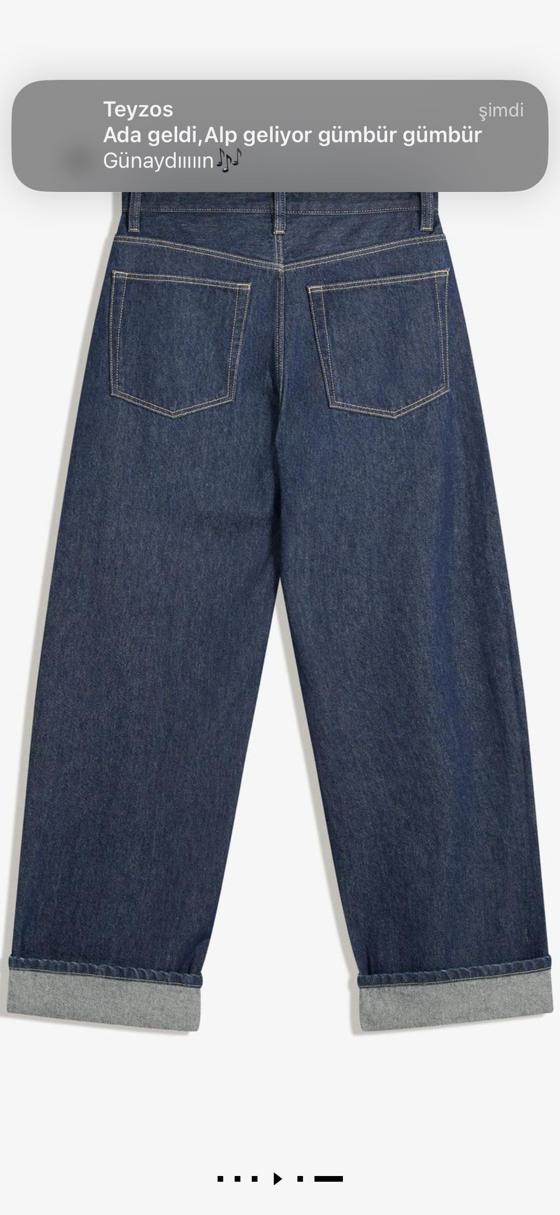 KOYU MAVİ BERSHKA JEAN — görsel 5/5