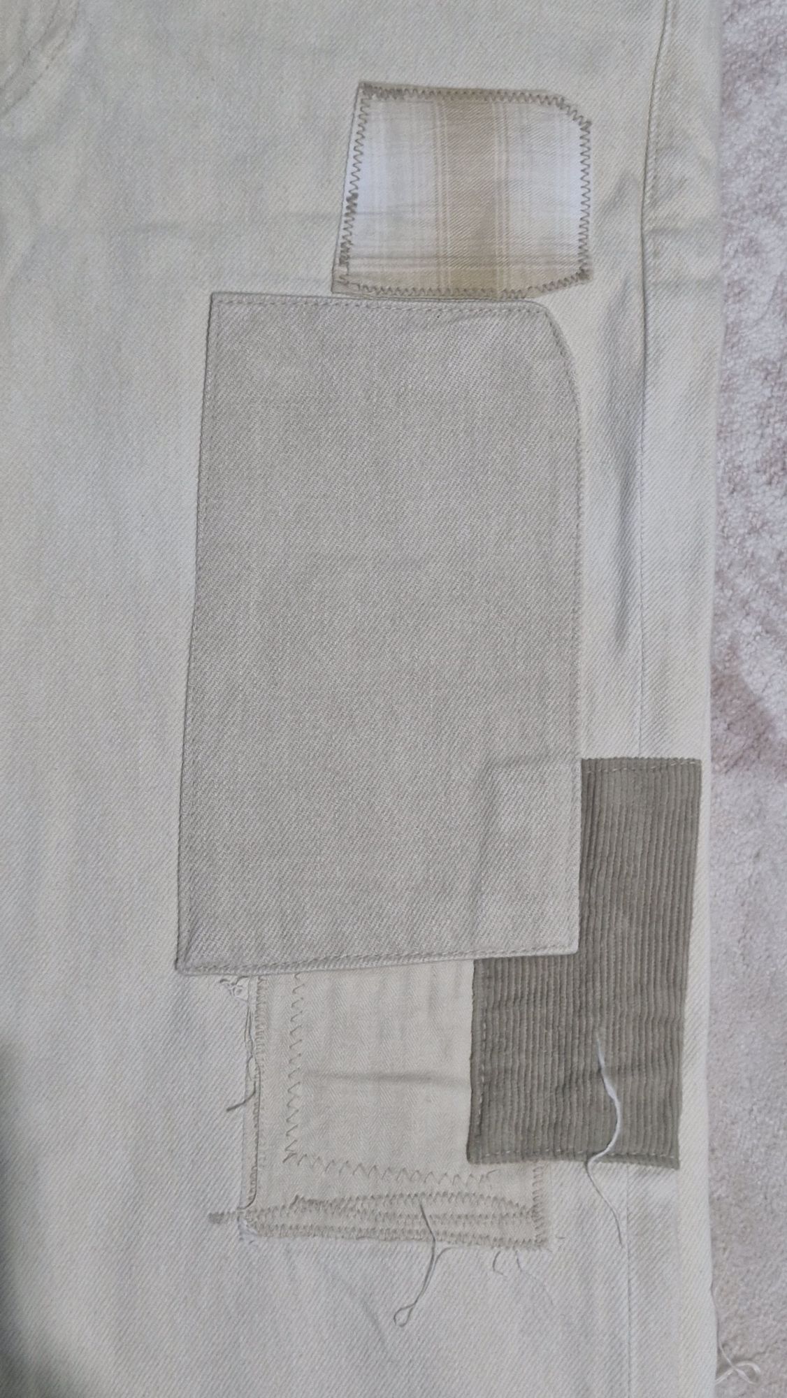 Krem Patchwork Vintage Jeans — görsel 4/8