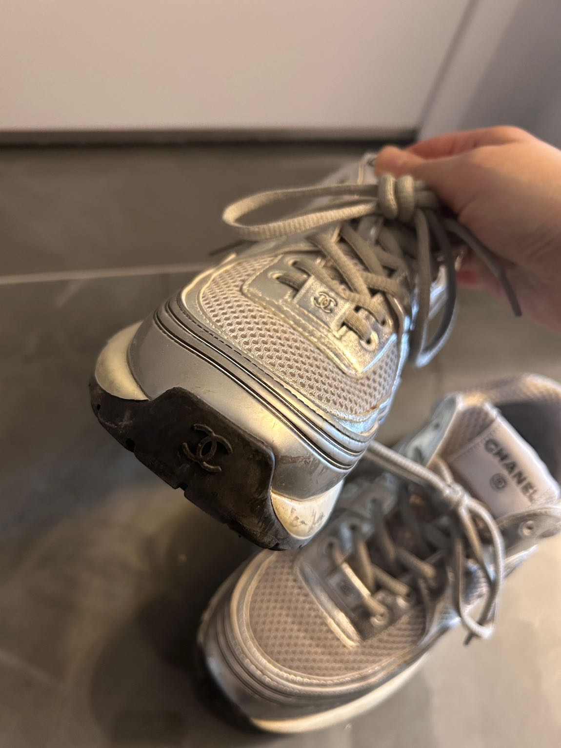 Chanel Gümüş Sneaker — görsel 3/8