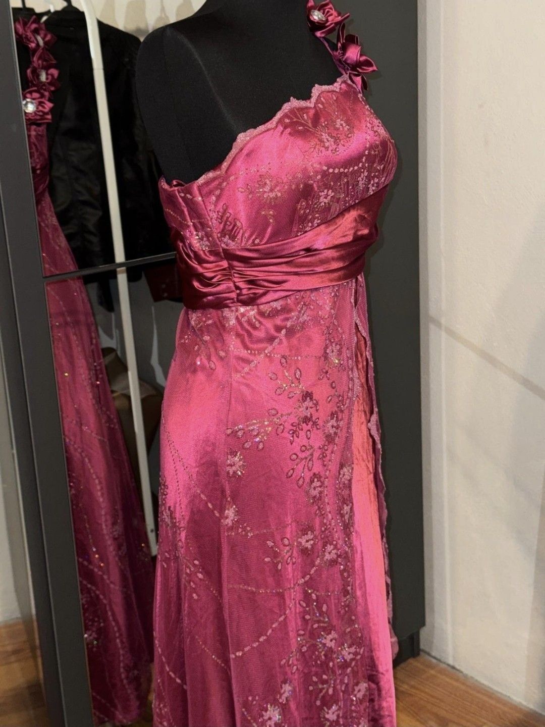 American Vintage Fuşya Abiye Elbise — görsel 4/8
