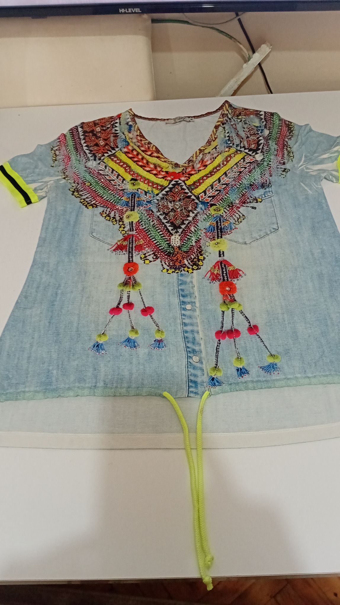 Bebek Mavisi Kot Gömlek — görsel 5/6