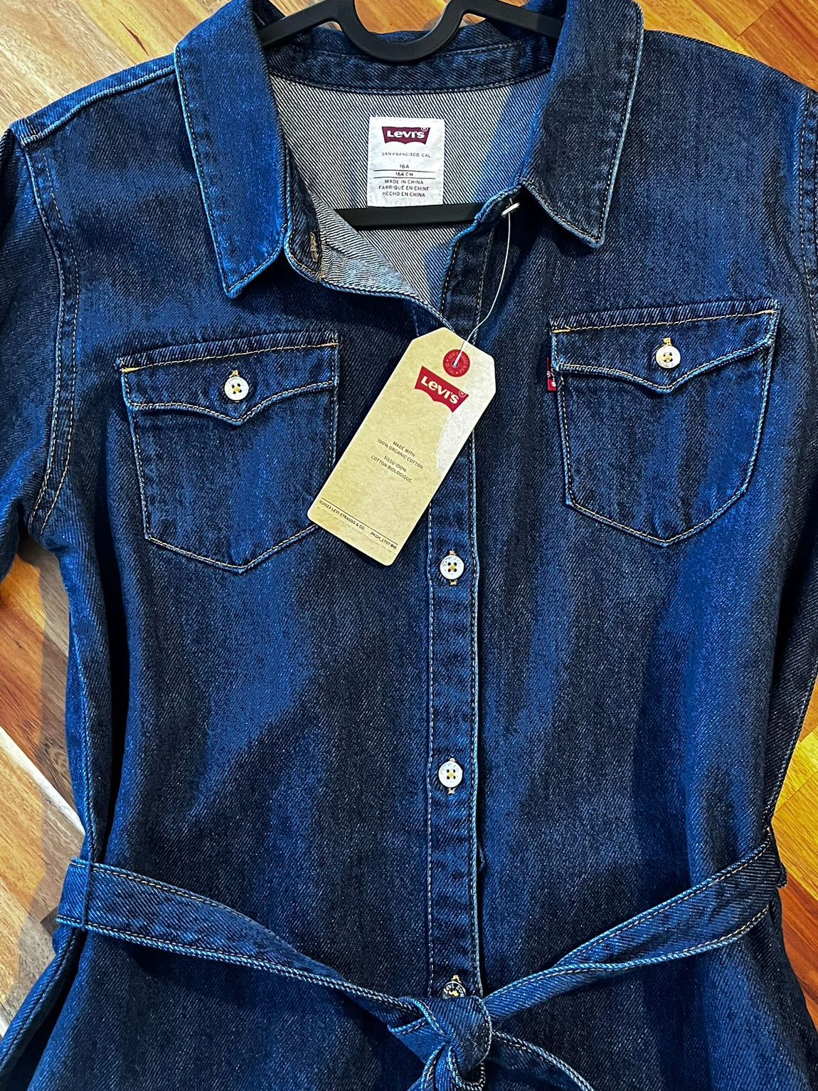 Mavi Kot Elbise// Denim elbise — görsel 2/8
