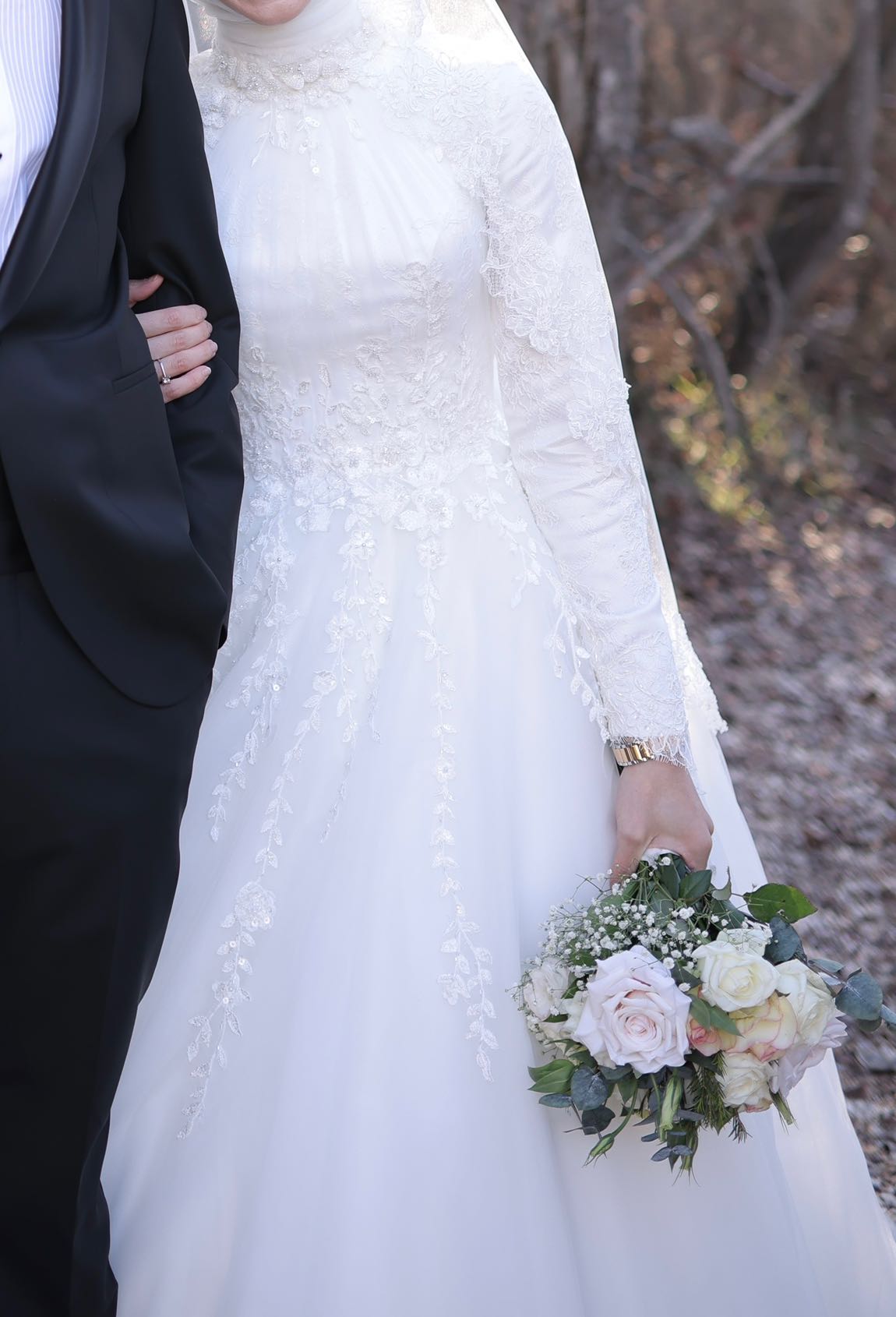 Lova Moda İpek Model Tesettür Gelinlik — görsel 5/5