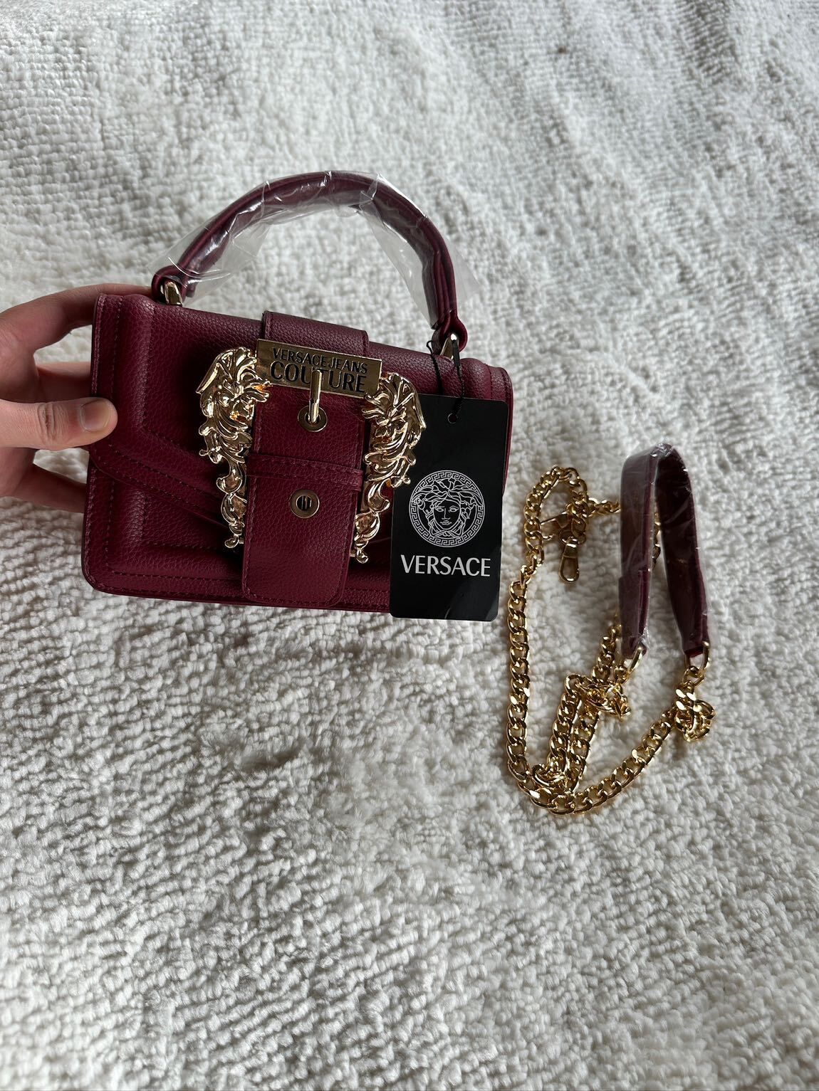 VERSACE BORDO ÇANTA — görsel 2/5