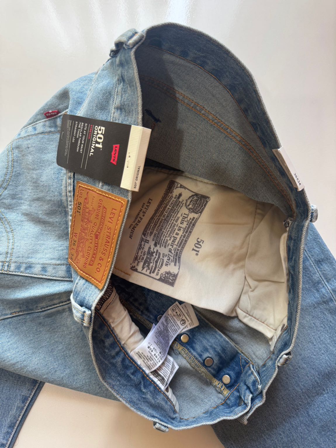 Orjinal Levi's 501 Mavi Jean Pantolon — görsel 8/9