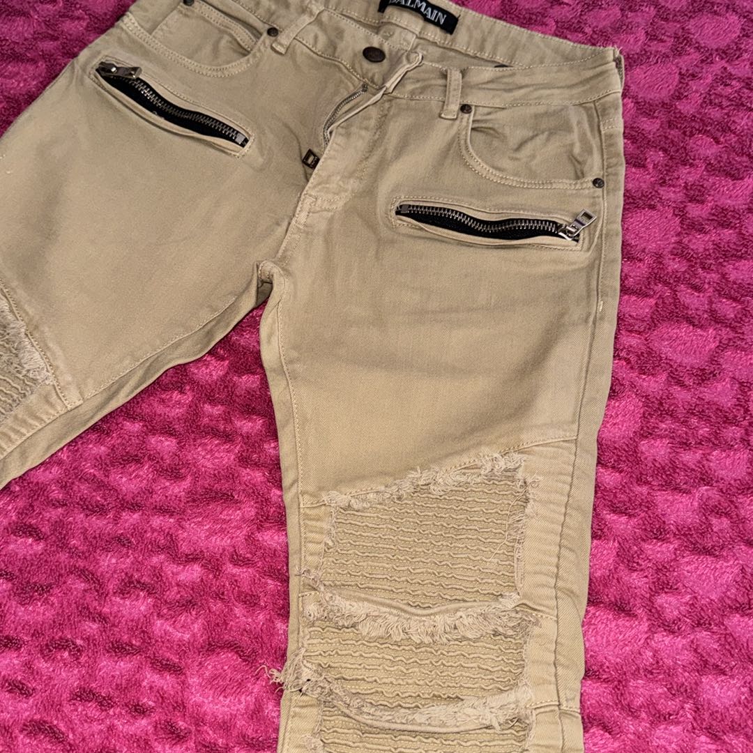 Erkek Kot Pantolon Bej Fermuar Detaylı — görsel 3/8