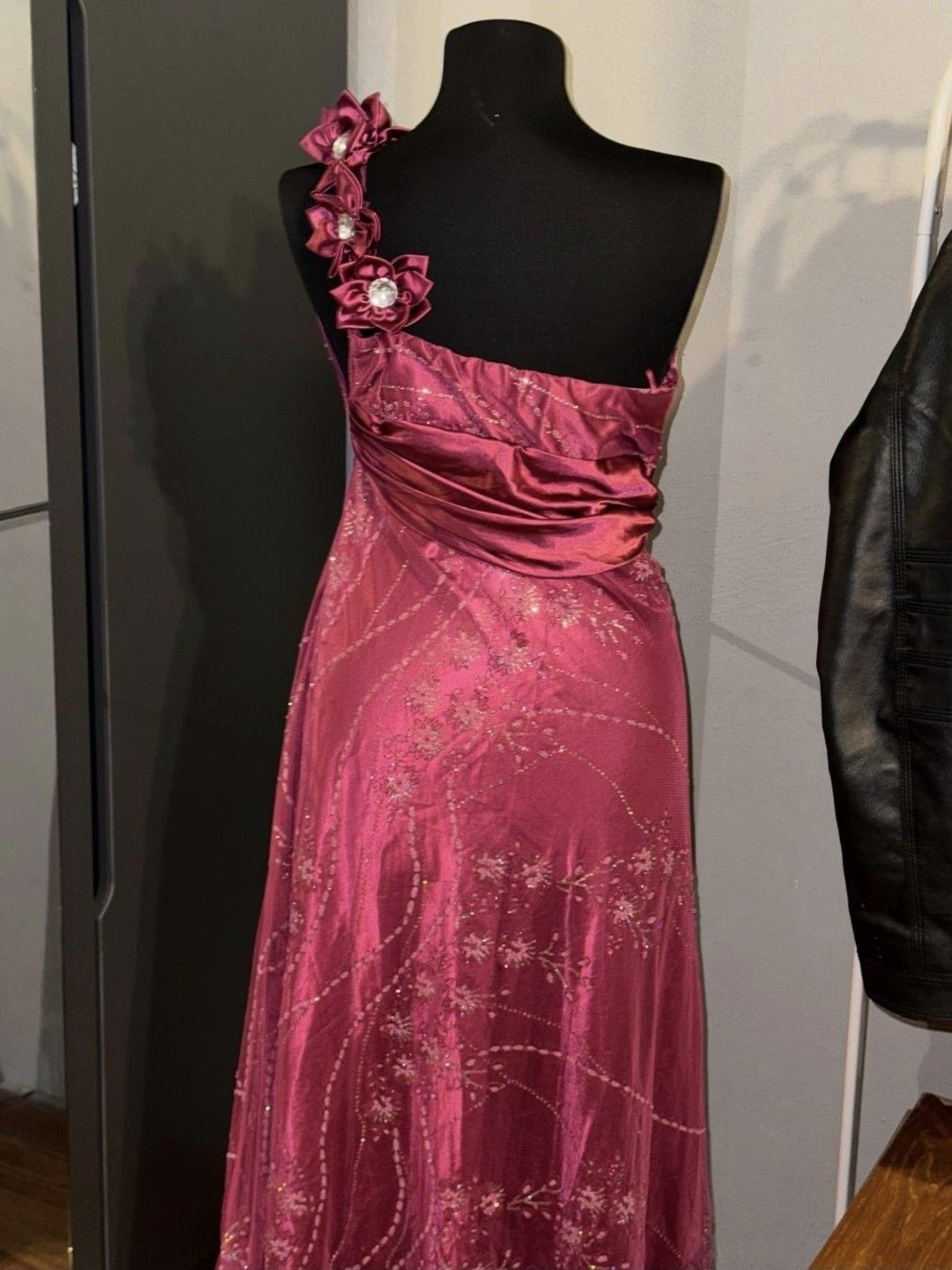 American Vintage Fuşya Abiye Elbise — görsel 8/8