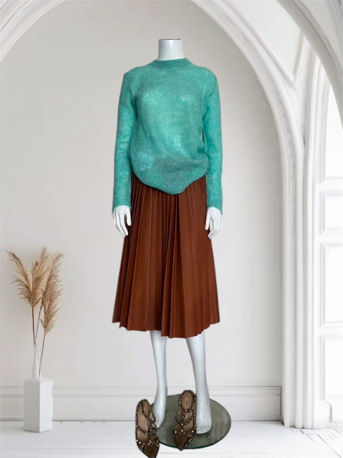 Prada, turkuvaz moher kazak — görsel 5/8