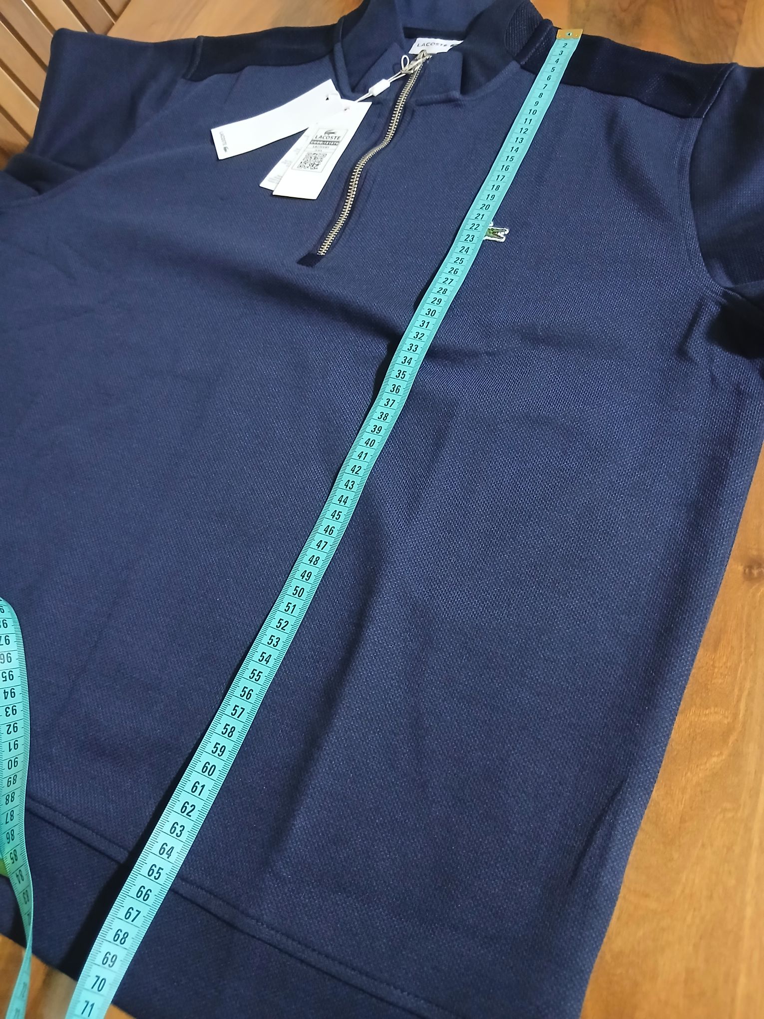 Lacoste yarım metal fermuar swet — görsel 7/8