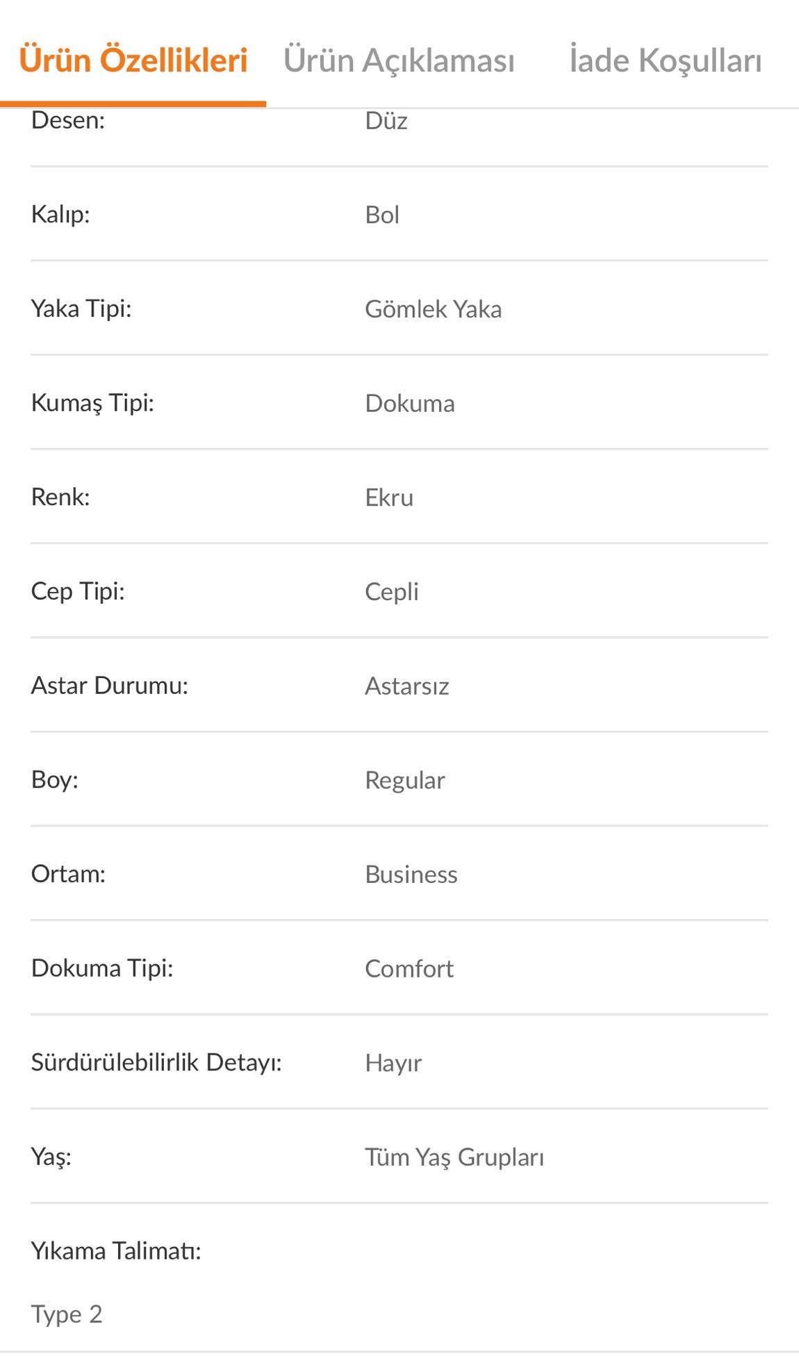 Fabrika marka deri ceket renk ekru — görsel 5/7