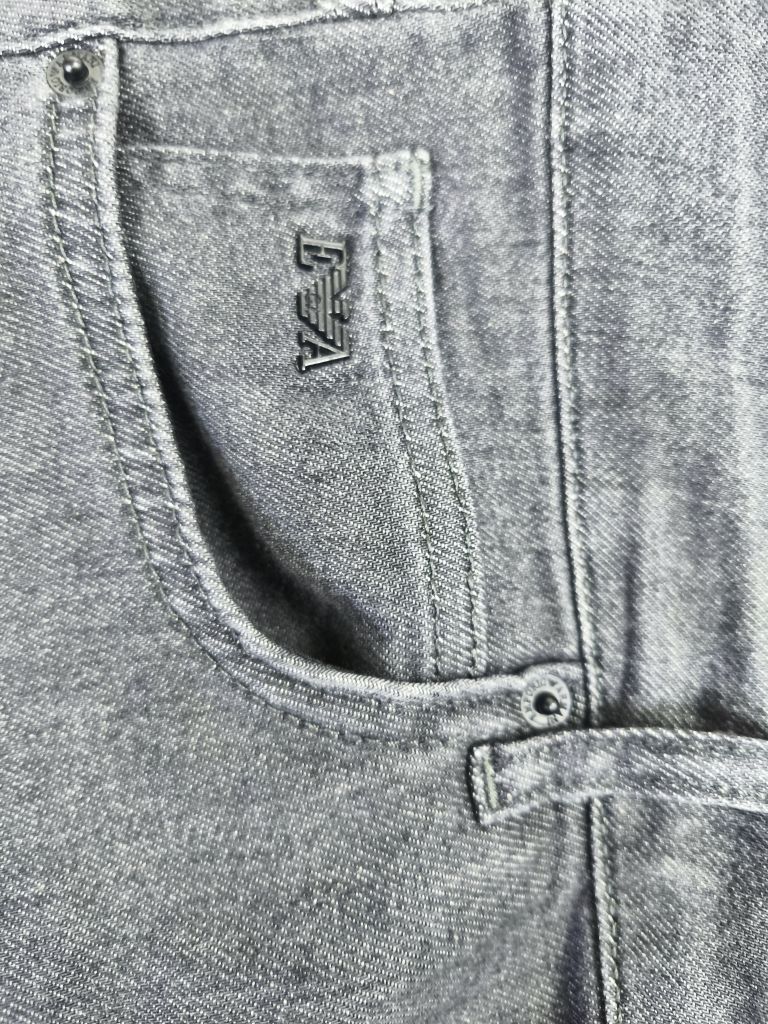 Emporio Armani füme kot pantolon jean — görsel 6/6