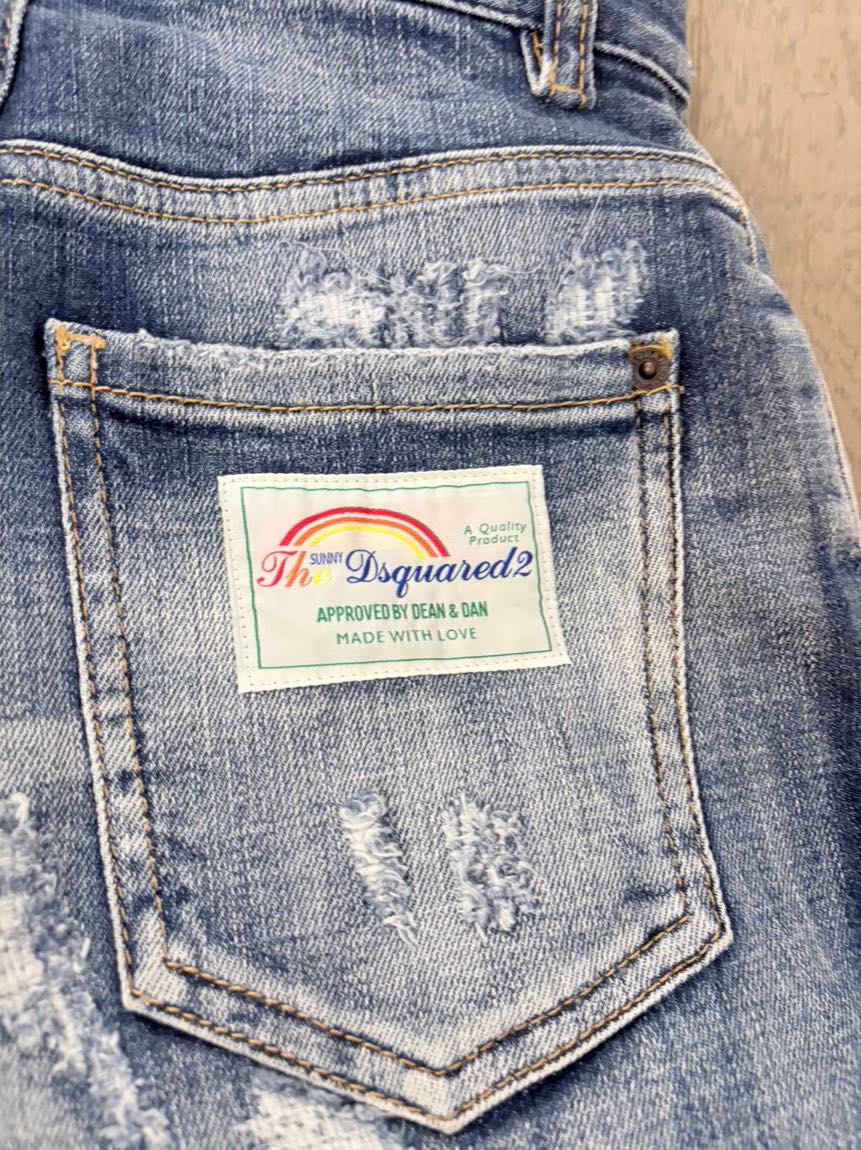 Faturalı Dsquared2 Yırtık Kot Pantolon — görsel 3/6