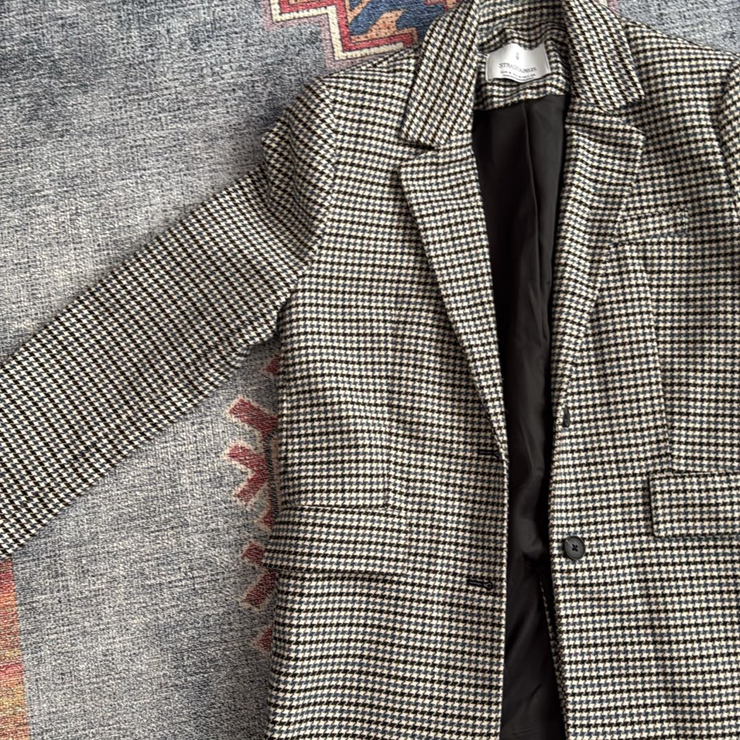 Ekose Desenli Blazer Ceket M Stradi — görsel 2/8