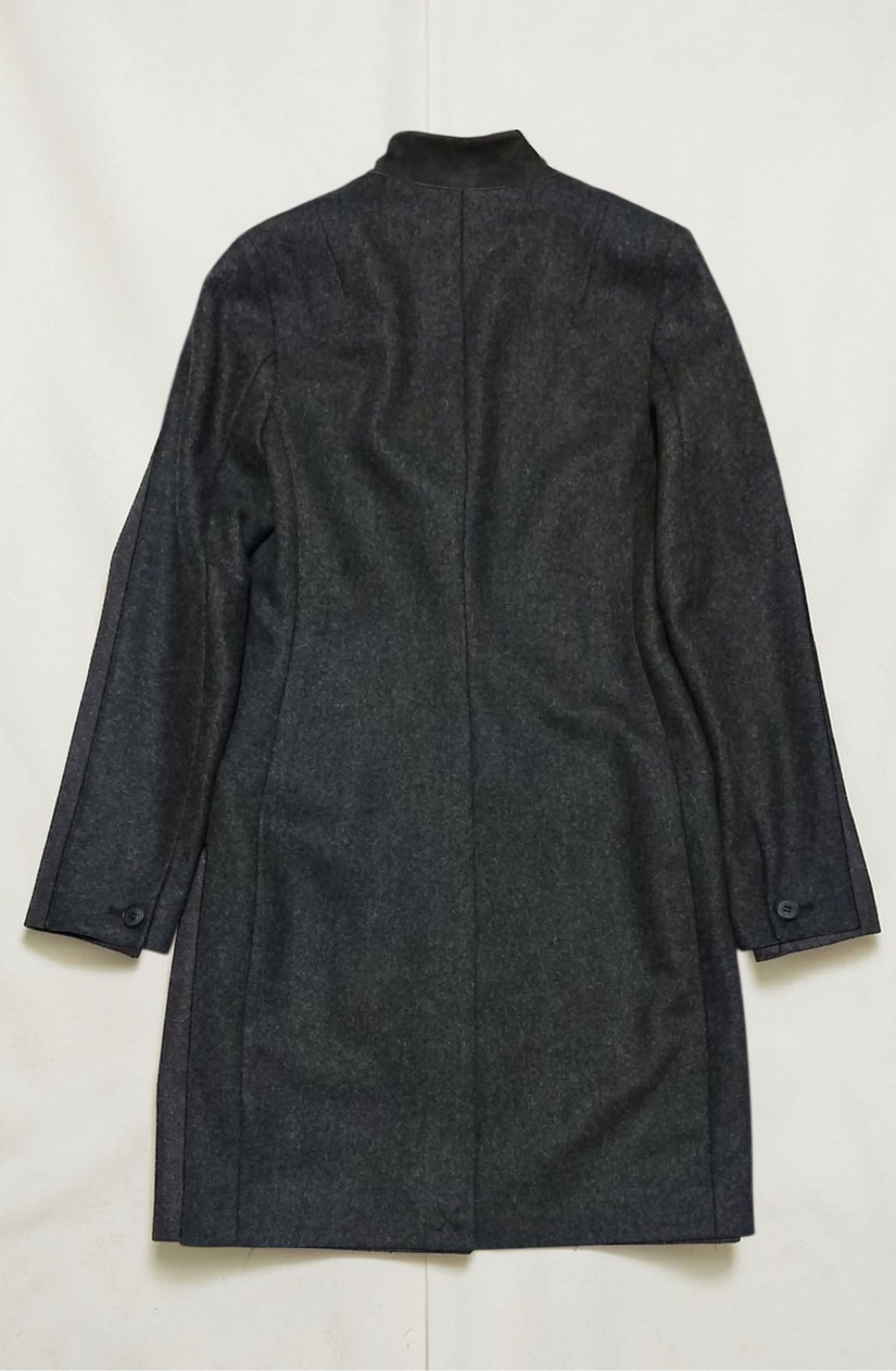 ALLSAINTS Leni Coat Deri Yaka Kaşe Palto — görsel 6/8