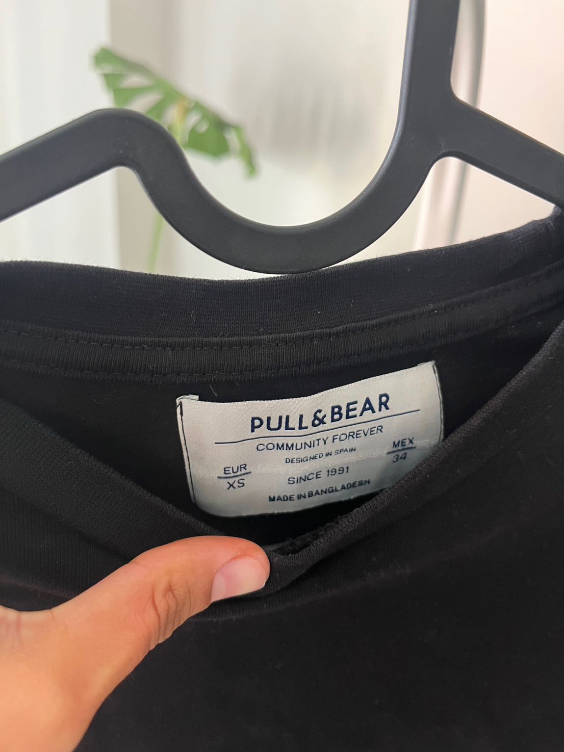 Pull&Bear siyah basic tişört — görsel 3/3