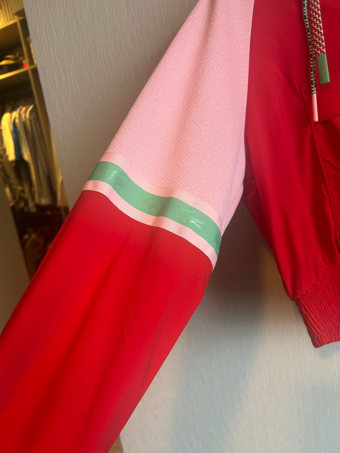 Kırmızı Pembe Renkli Lacoste ince mont — görsel 5/6
