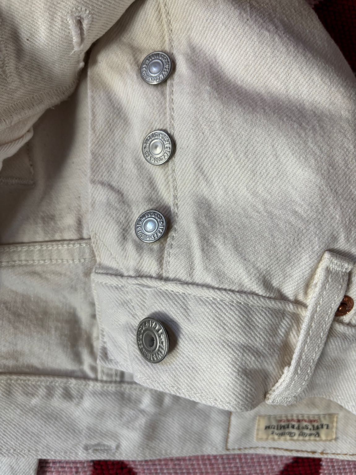 Levi's 501 Beyaz Kot Pantolon — görsel 11/17