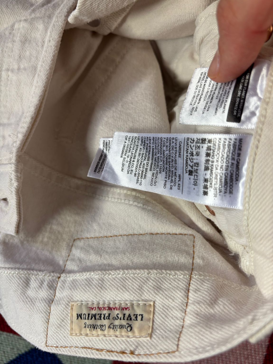 Levi's 501 Beyaz Kot Pantolon — görsel 14/17