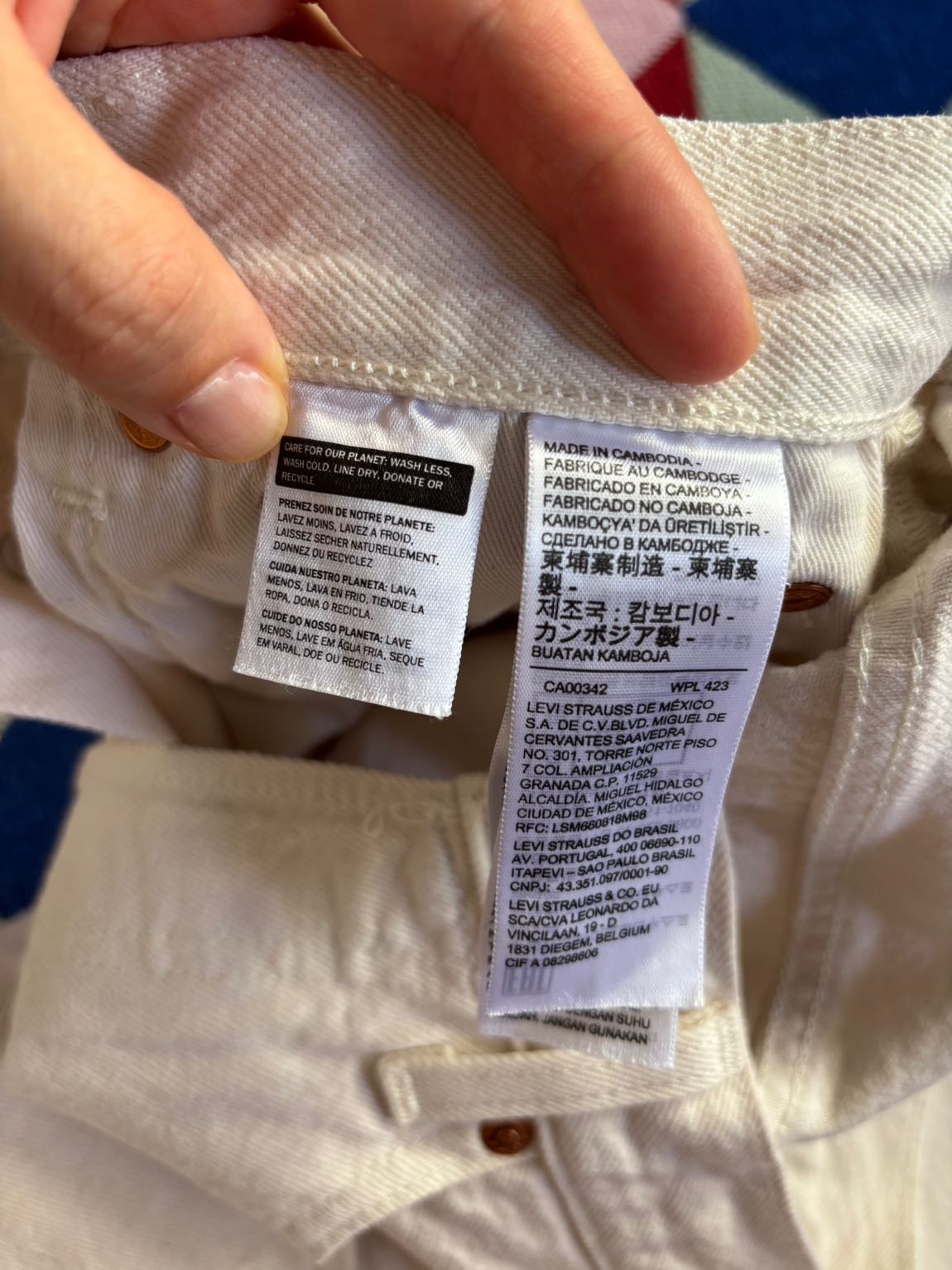 Levi's 501 Beyaz Kot Pantolon — görsel 16/17