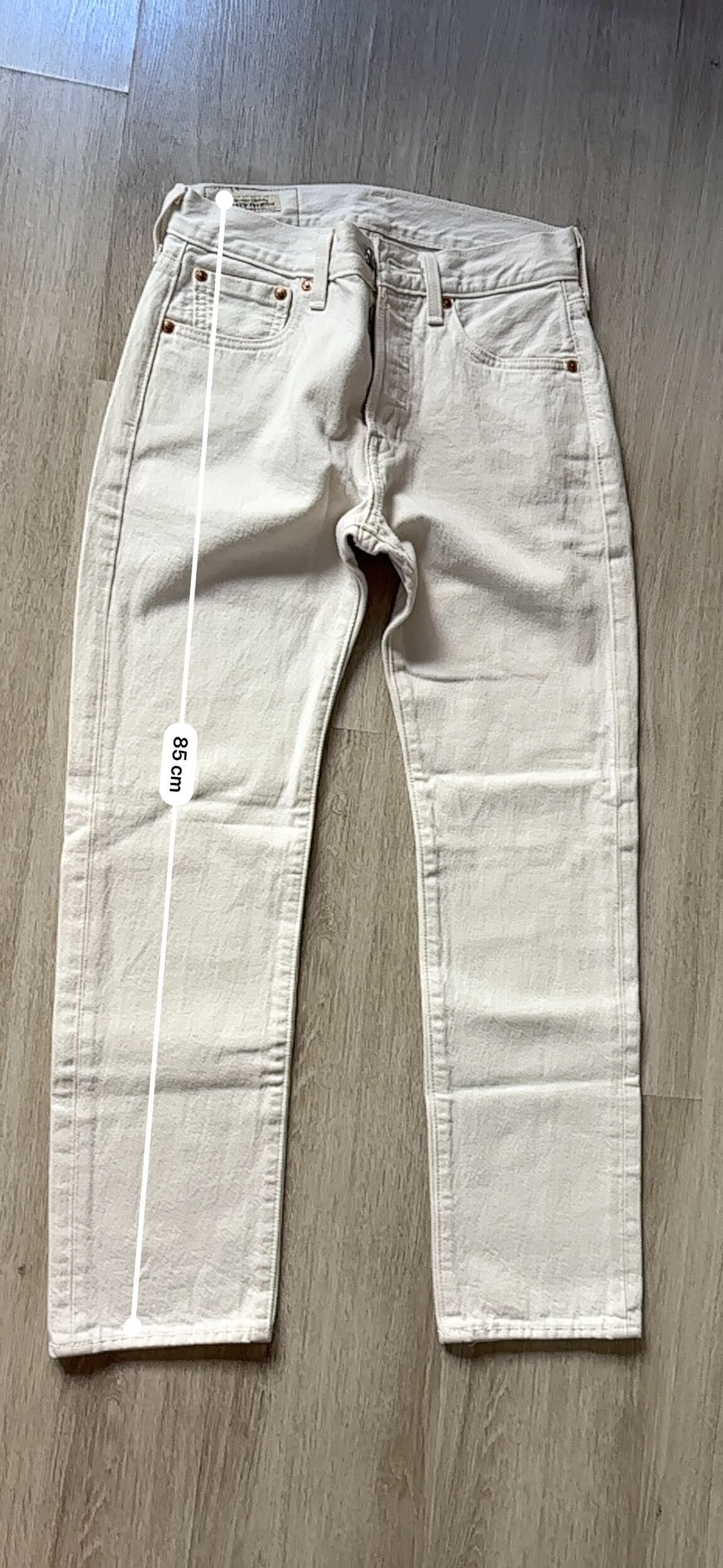 Levi's 501 Beyaz Kot Pantolon — görsel 3/17