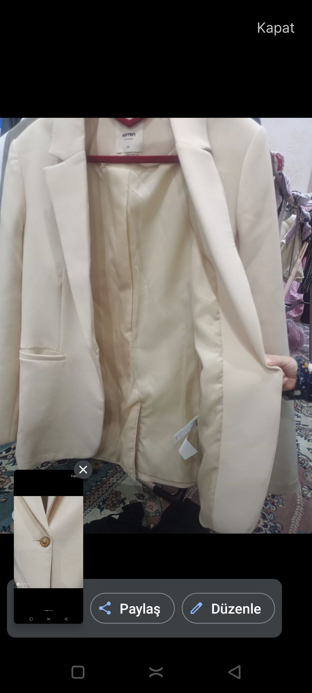 kadın blazer ceket koton — görsel 3/6