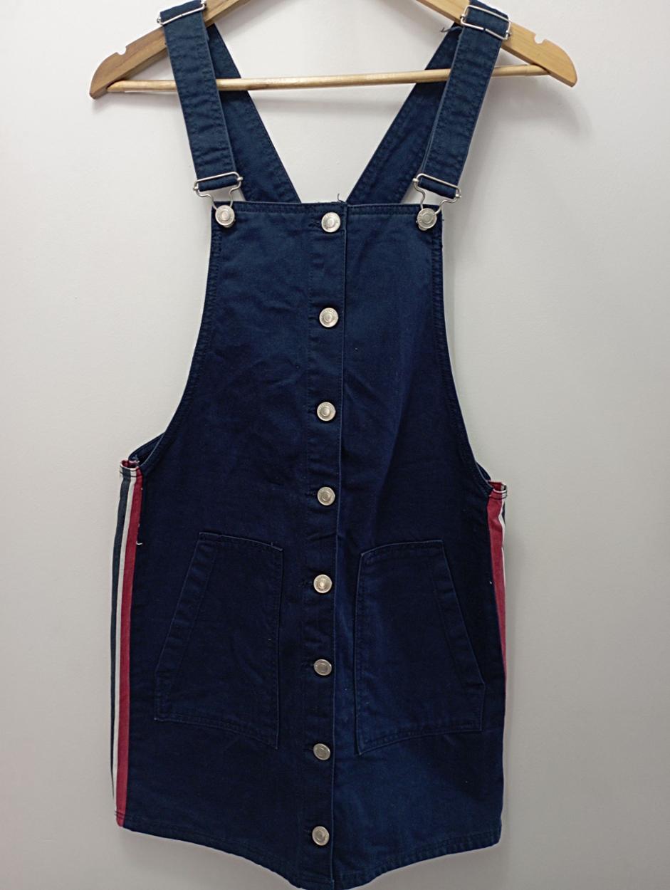 Bershka salopet jeans elbise — görsel 2/6