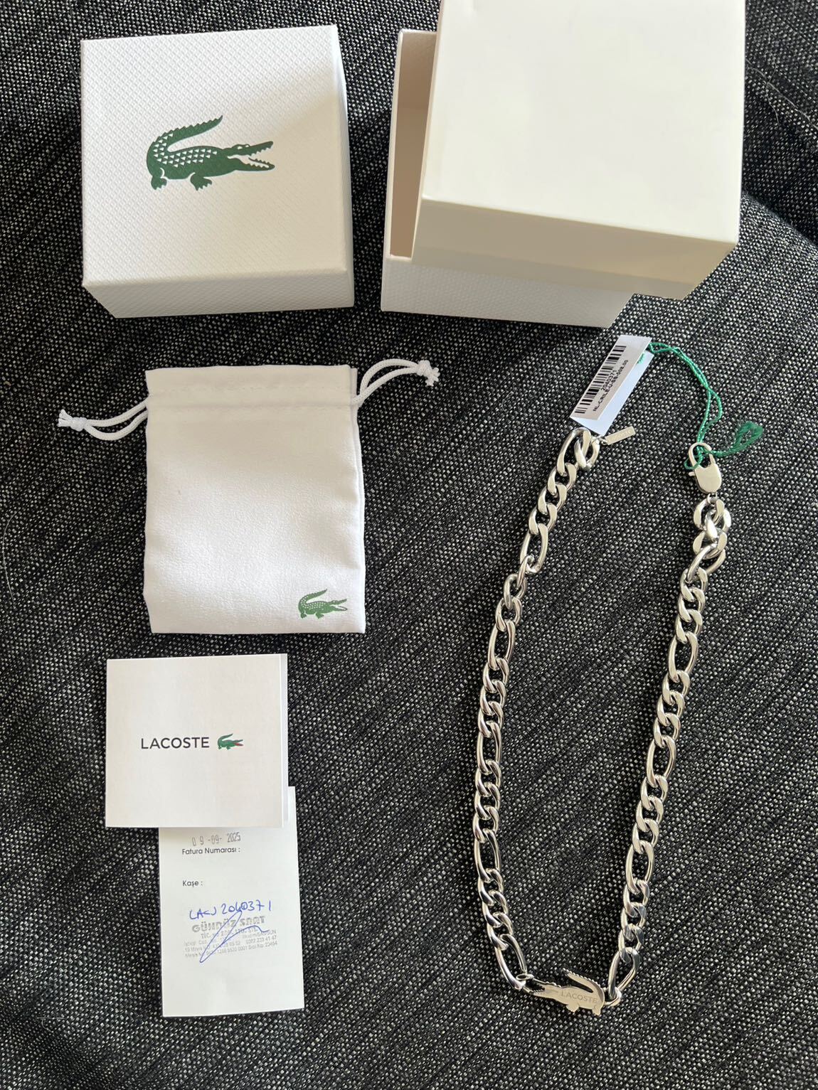 Lacoste Kadın Erkek Çelik Kolye 51CM — görsel 2/2