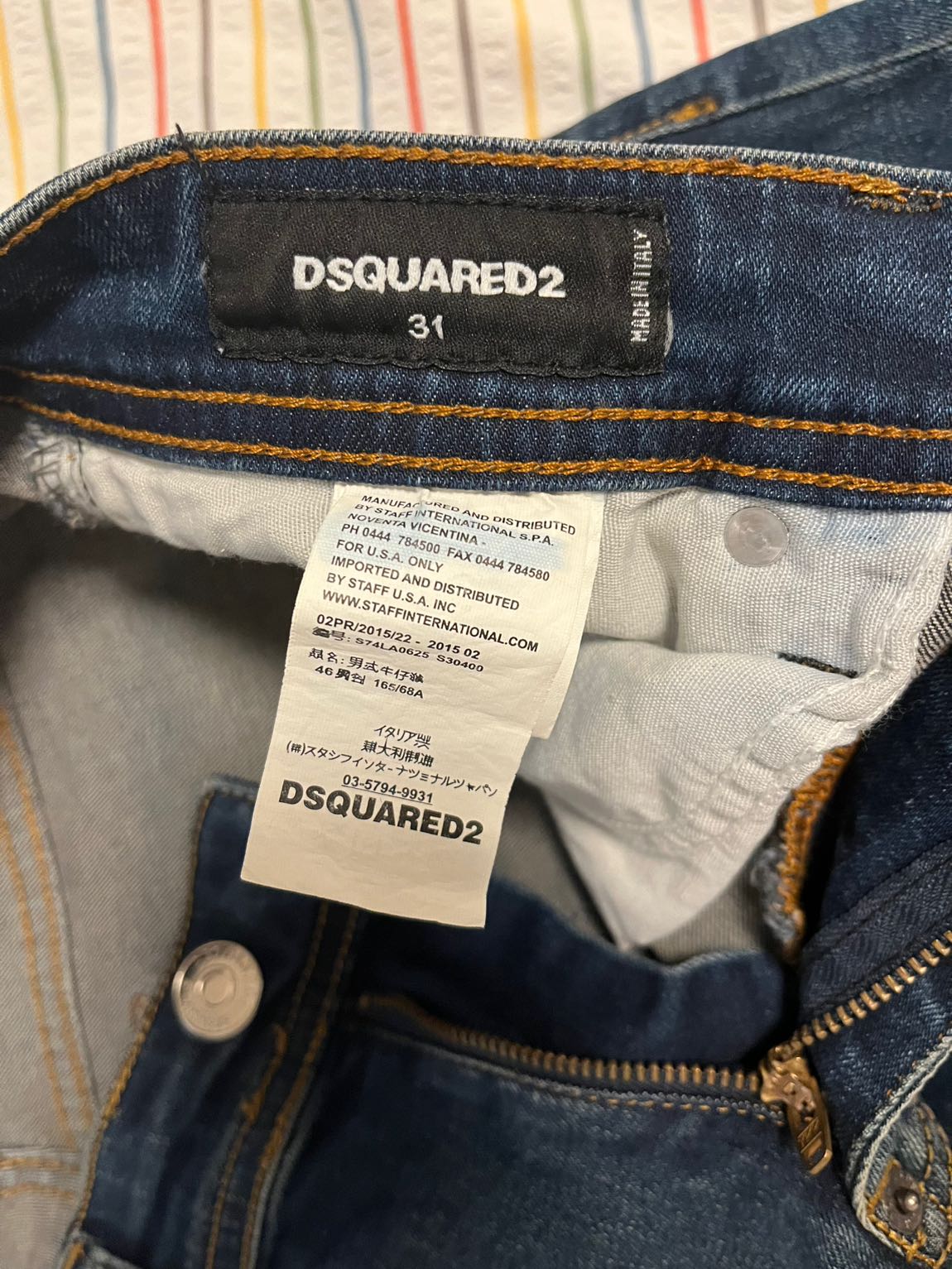 Dsquared2 boyalı jean pantolon — görsel 4/6