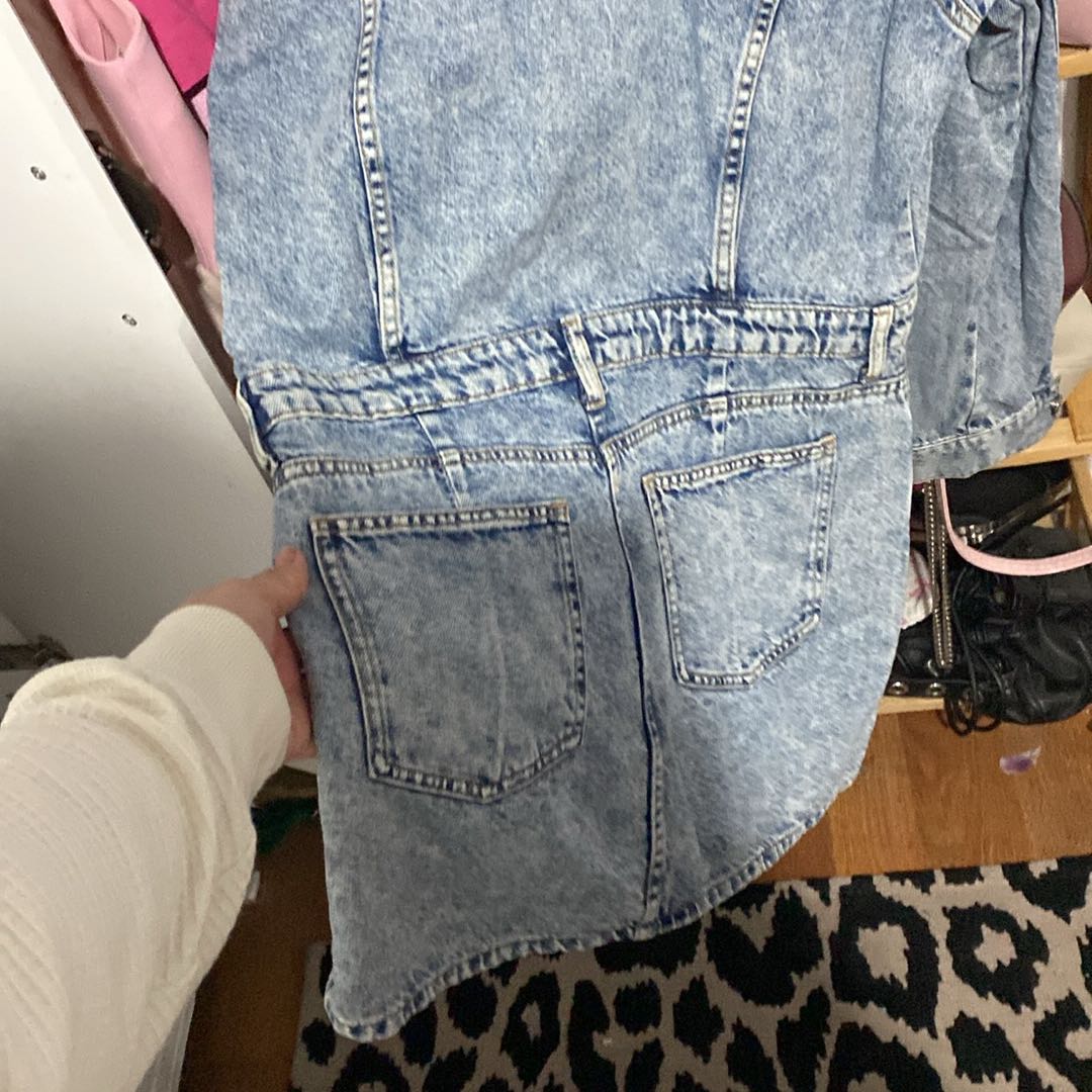 BERSHKA ELBİSE DENIM JEANS — görsel 7/8