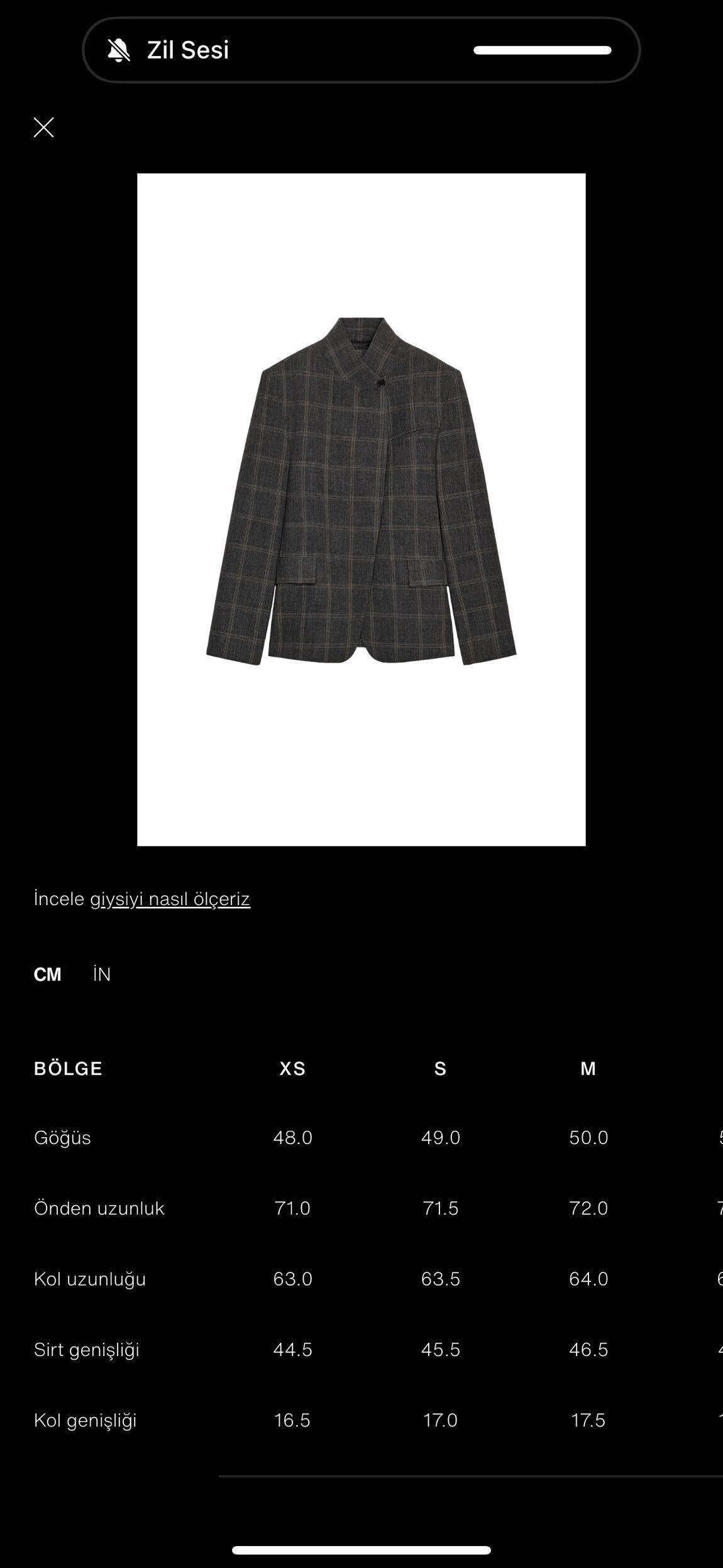 Zara ekose desenli blazer ceket — görsel 5/6