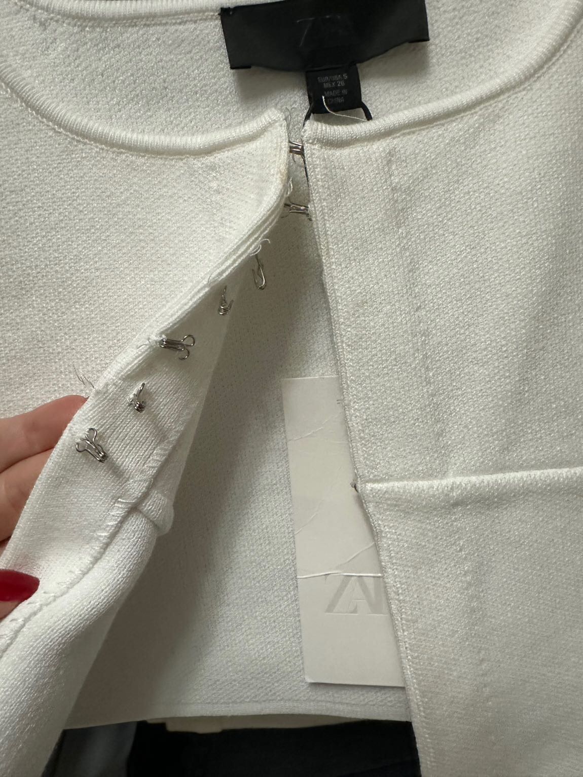 Zara Beyaz top Bluz — görsel 3/3
