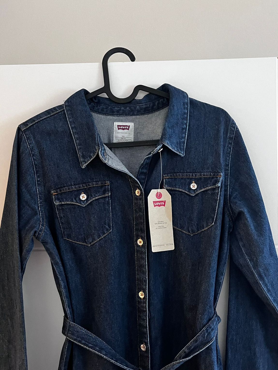 Mavi Kot Elbise// Denim elbise — görsel 3/8