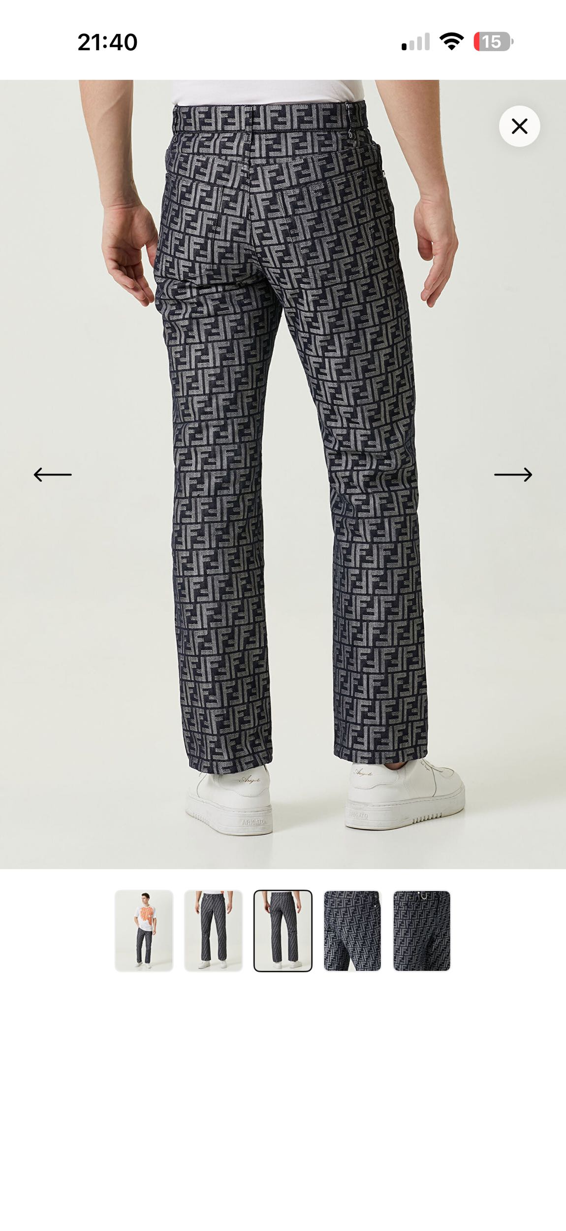 Fendi erkek denim jean — görsel 4/6