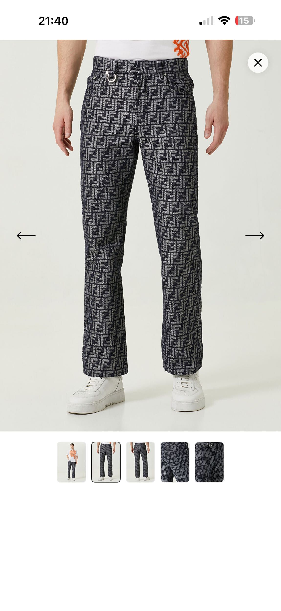 Fendi erkek denim jean — görsel 6/6