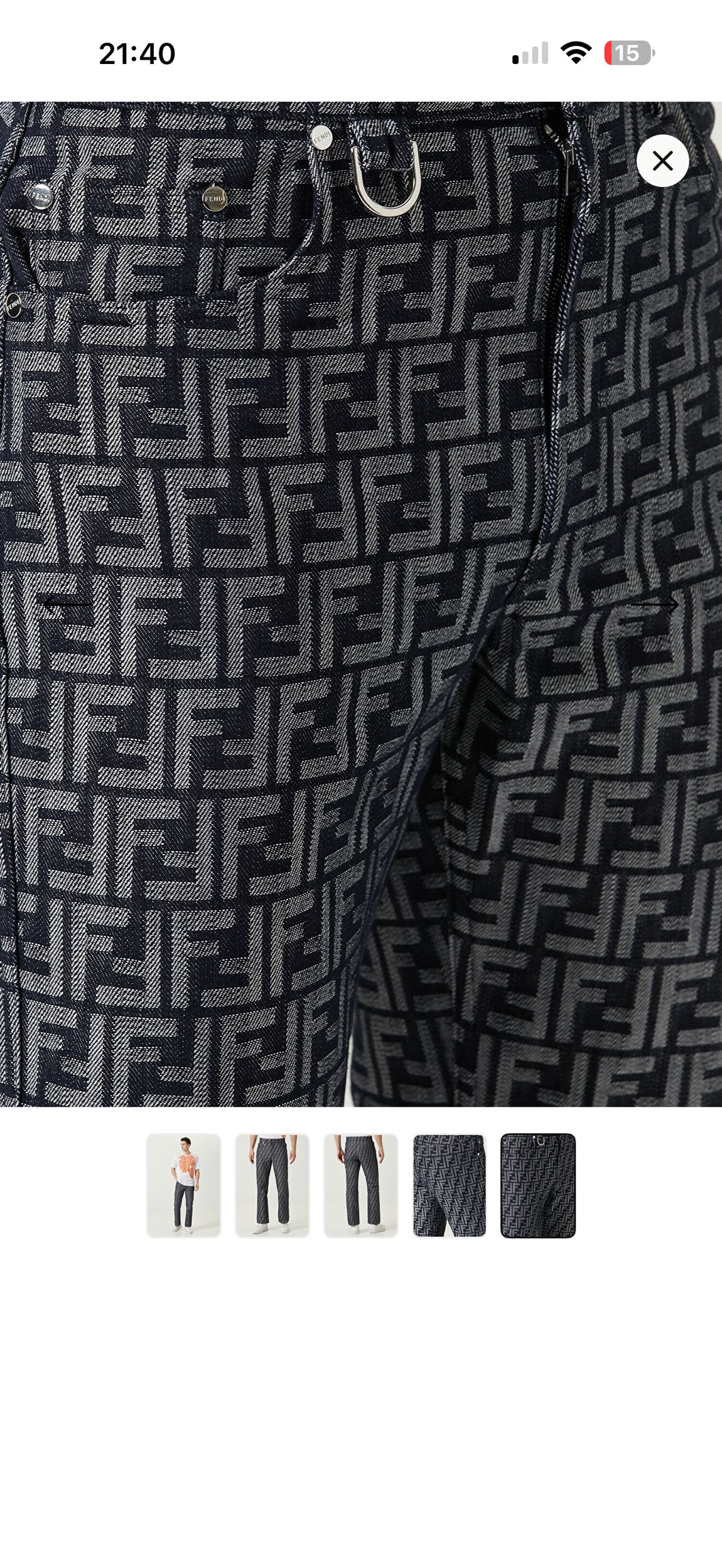Fendi erkek denim jean — görsel 2/6