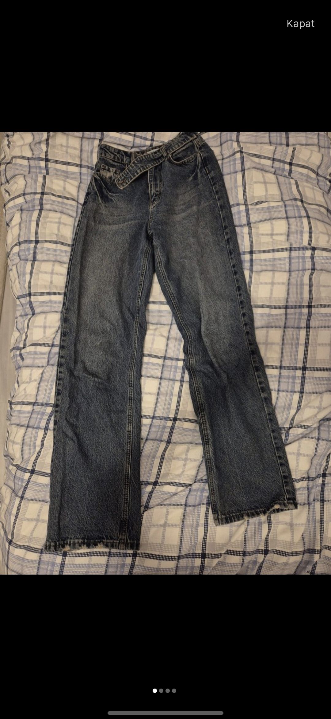 Y2K Killstar asimetrik Jean — görsel 8/9
