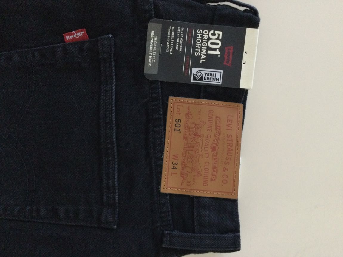 Levi's Siyah Kot Şort 501 — görsel 2/3