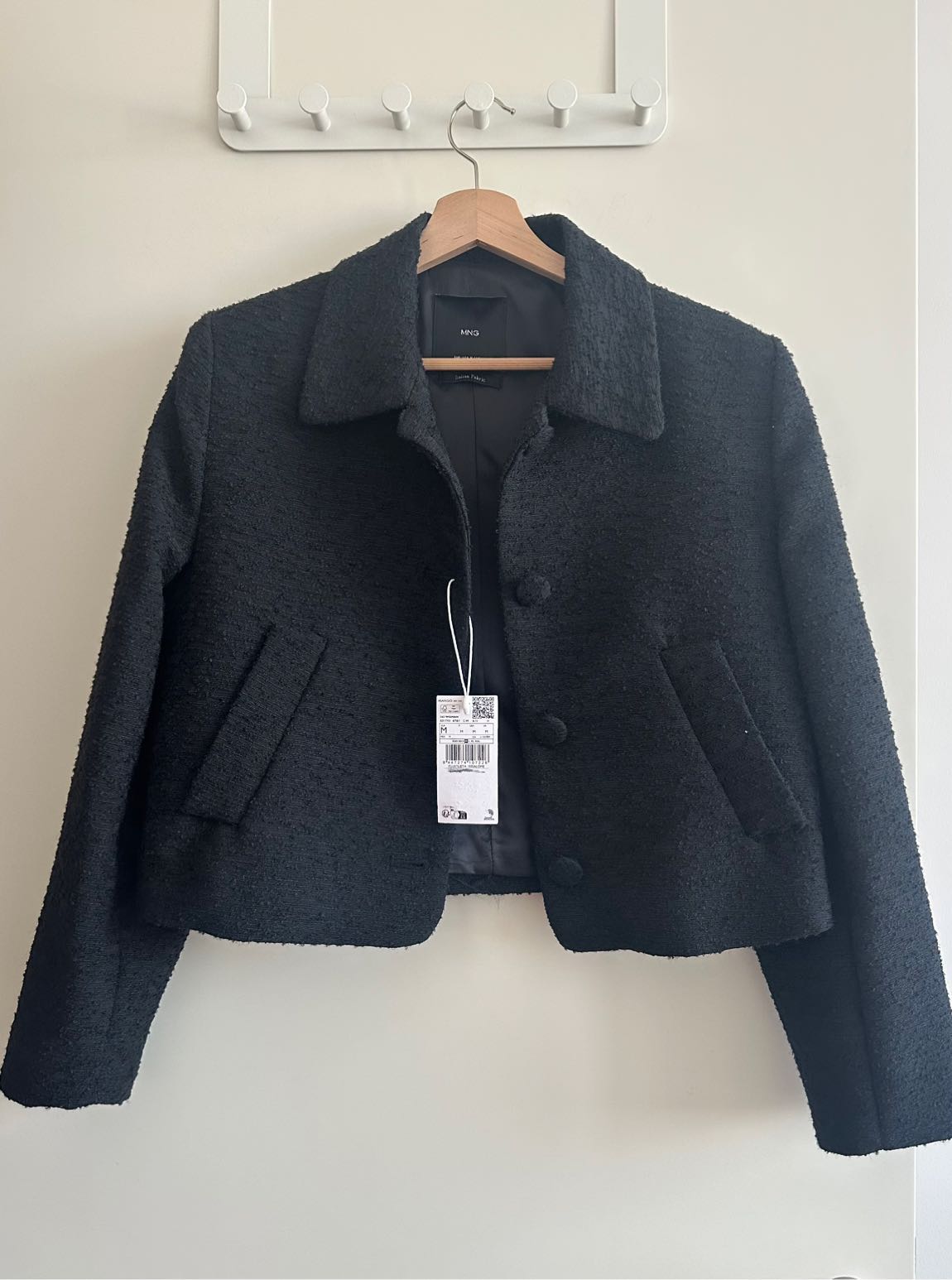 Mango crop tweed ceket — görsel 3/8