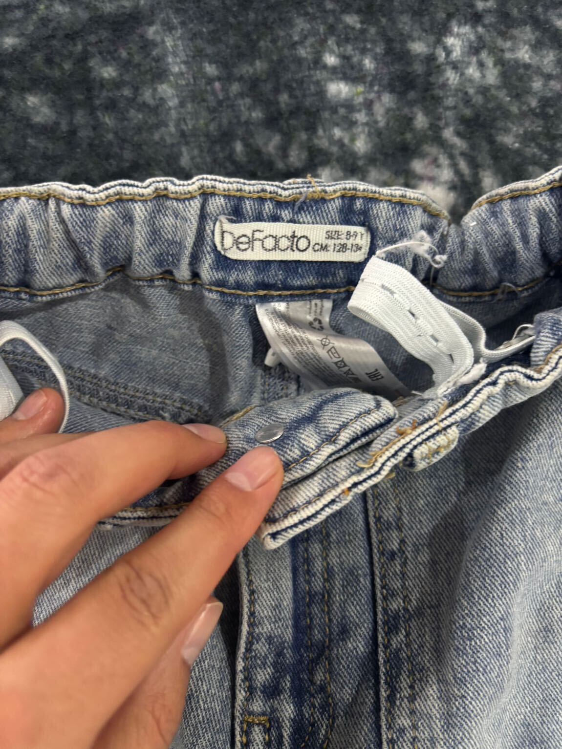 Bol Kesim Kargo Jean ve Sort Etek8-9 Yas — görsel 3/4