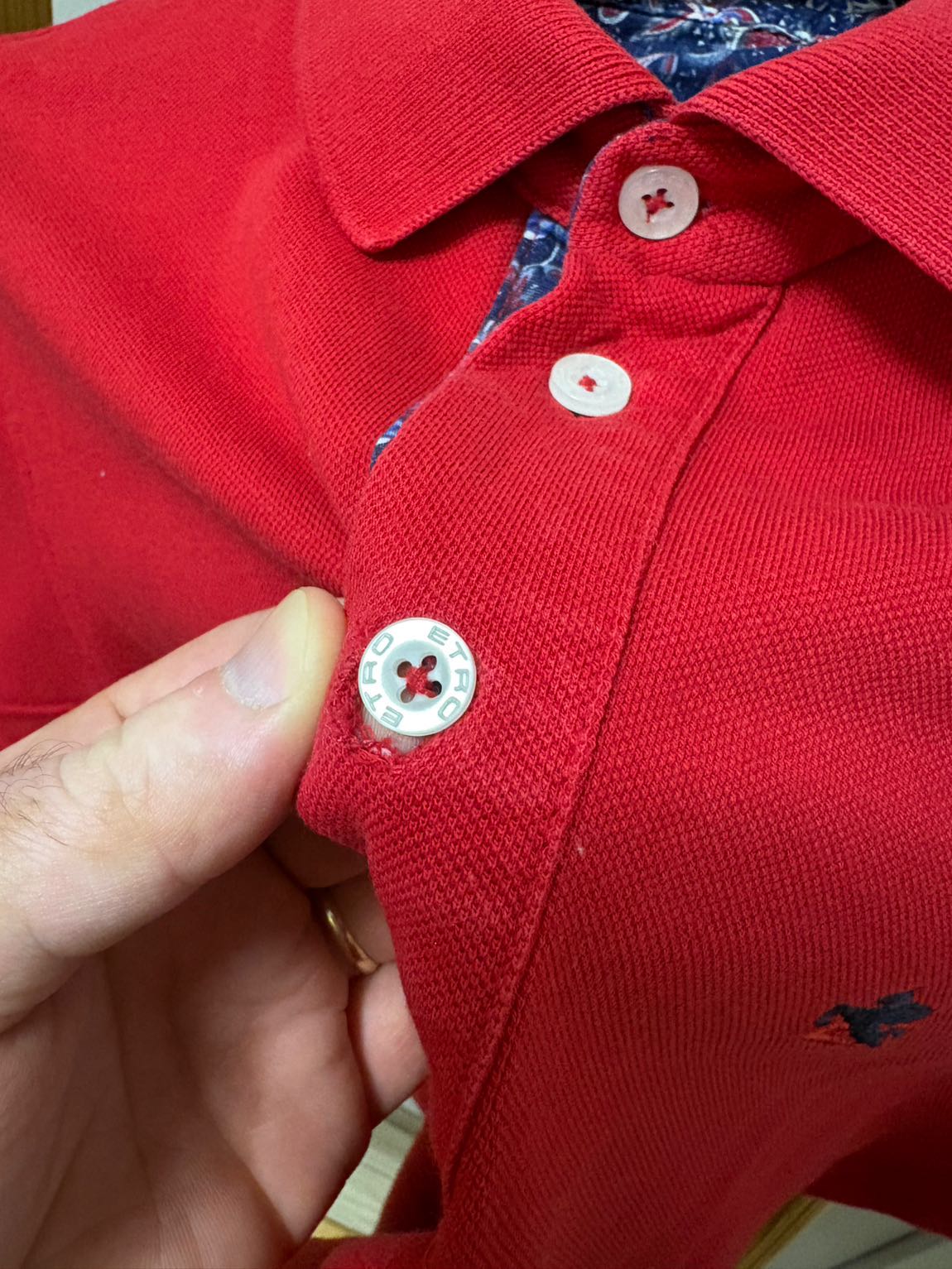 ETRO KIRMIZI POLO YAKA — görsel 3/6