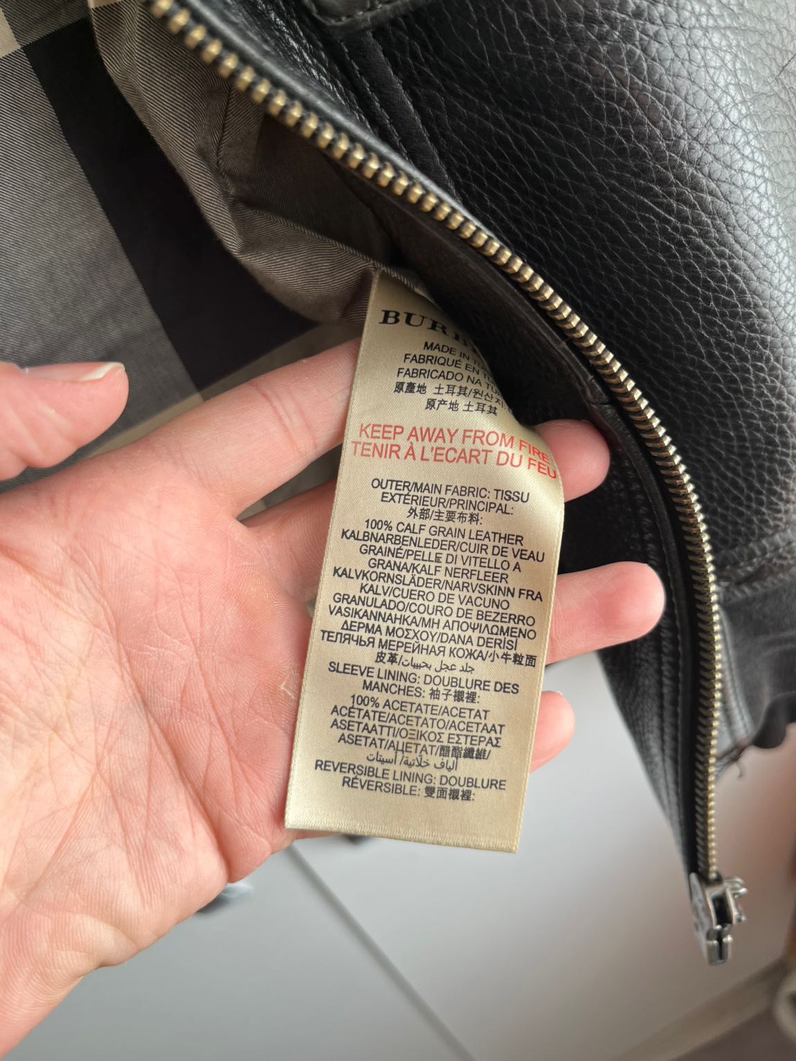 Burberry Orjinal deri ceket — görsel 8/8