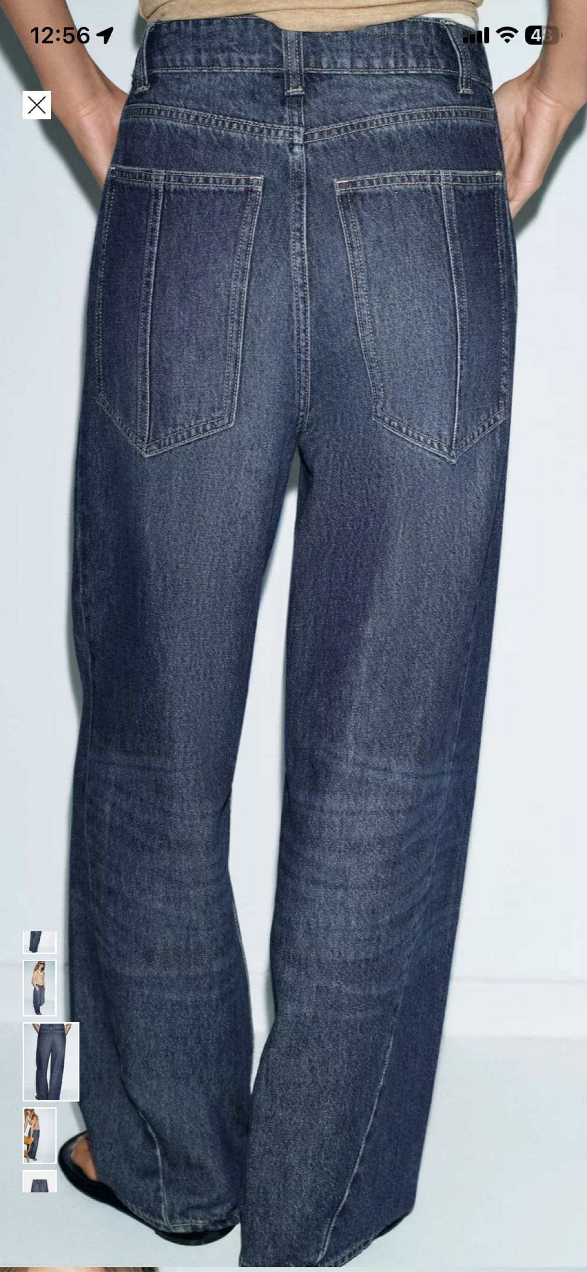 Zara Balon Dikişli Jean Pantolon — görsel 5/8