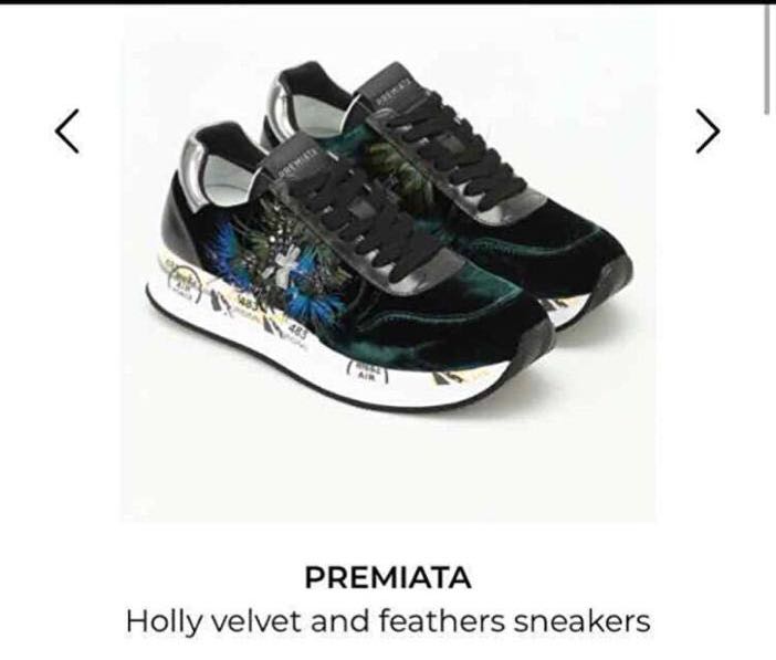 PREMIATA HOLLY tavuskuşu tüyü ve kadife — görsel 3/8